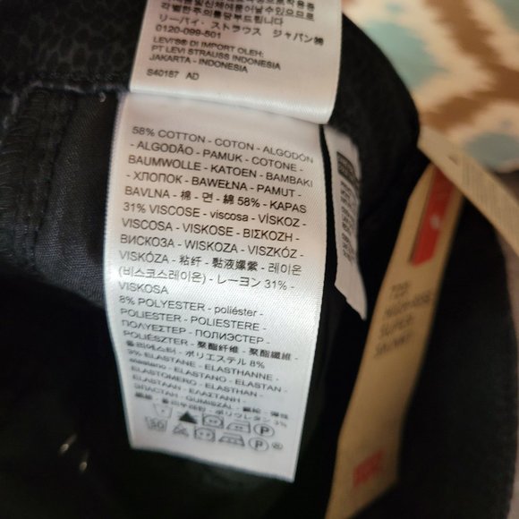 Levi's 720 Hi Rise Skinny Jeans Sz 24 - Picture 10 of 16